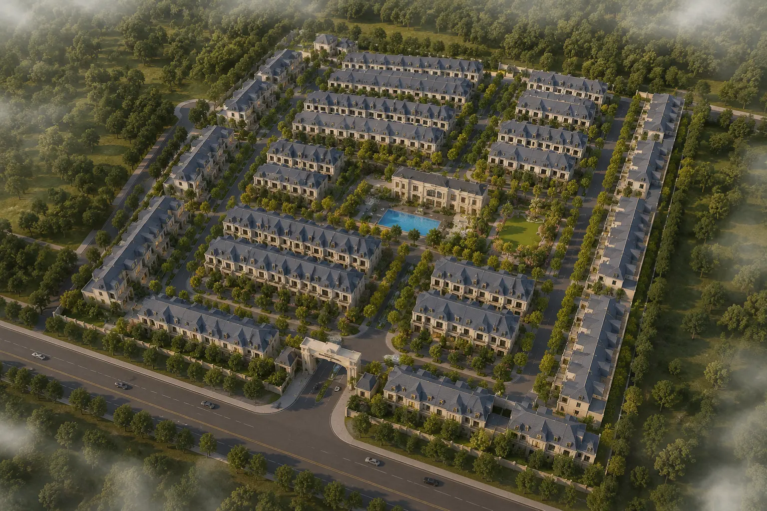 Godrej Row Houses master plan — 20 acre site layout, Soukya Road