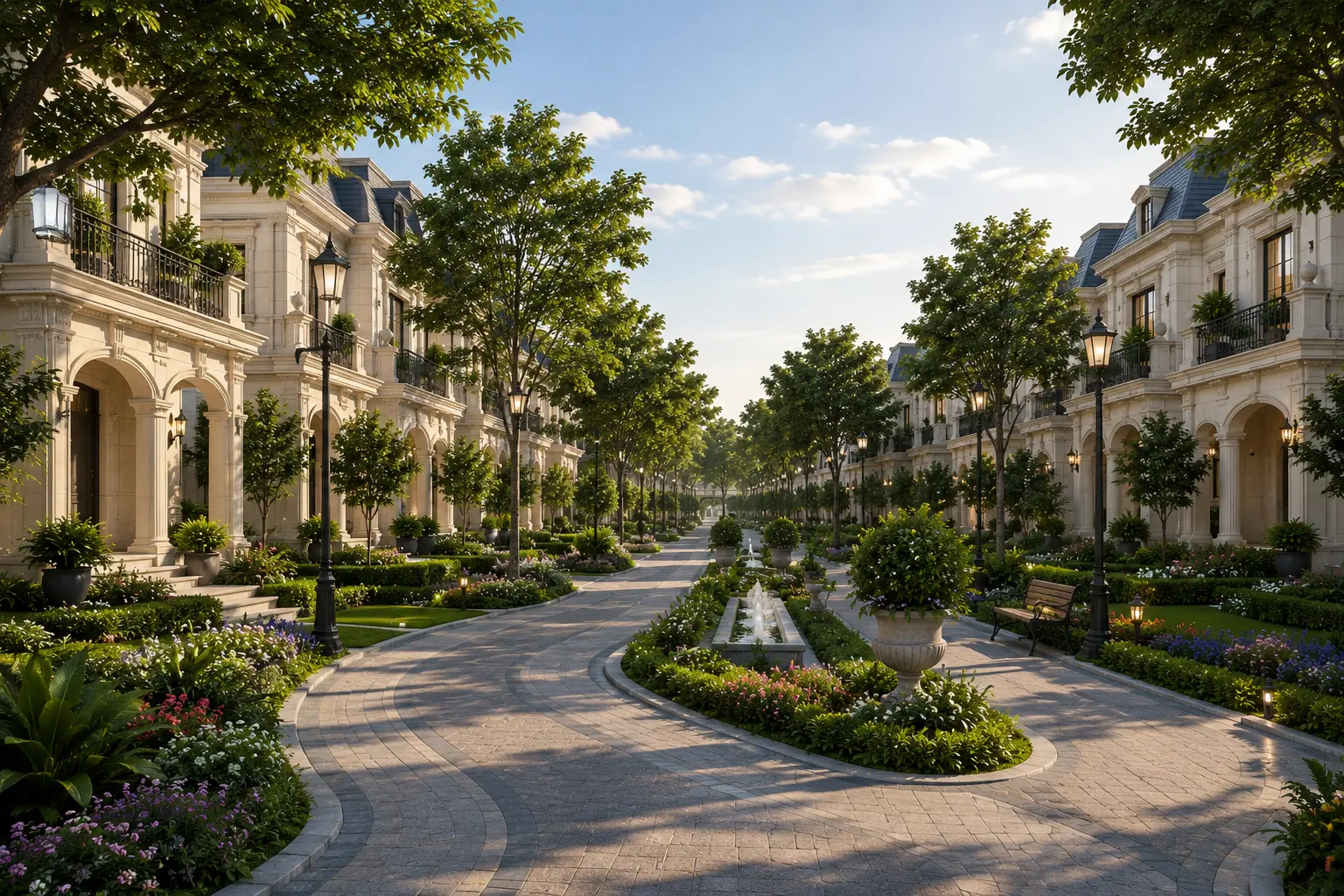 Godrej Row Houses landscaped internal avenue